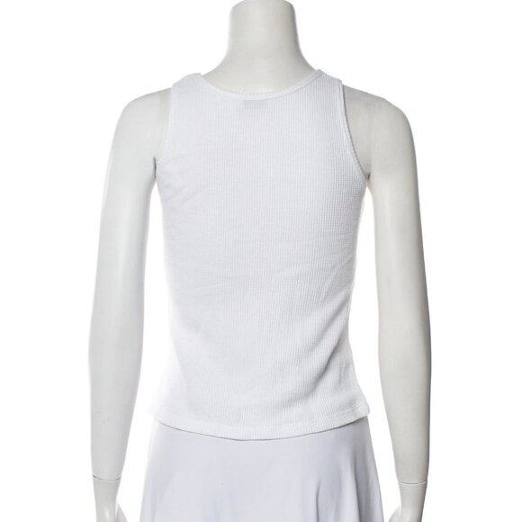 SANDRO White Waffle Knit Tank XS/Small Like-New - Picture 4 of 7